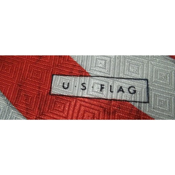 Men's Novelty Tie Flag Patriotic Red White Blue Polyester 59" designs by A Roger - Picture 4 of 4